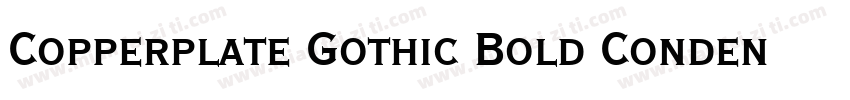 Copperplate Gothic Bold Condensed字体转换